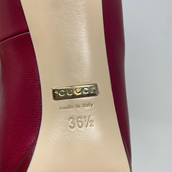 Authentic Gucci Gisele Leather Horse Bit Pumps Hollywood Nib Heels 36.5 - Picture 7 of 13